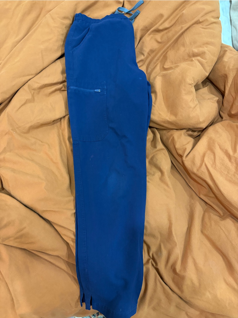 Figs Royal Blue Women's Drawstring Elastic Waistband Scrub Pants